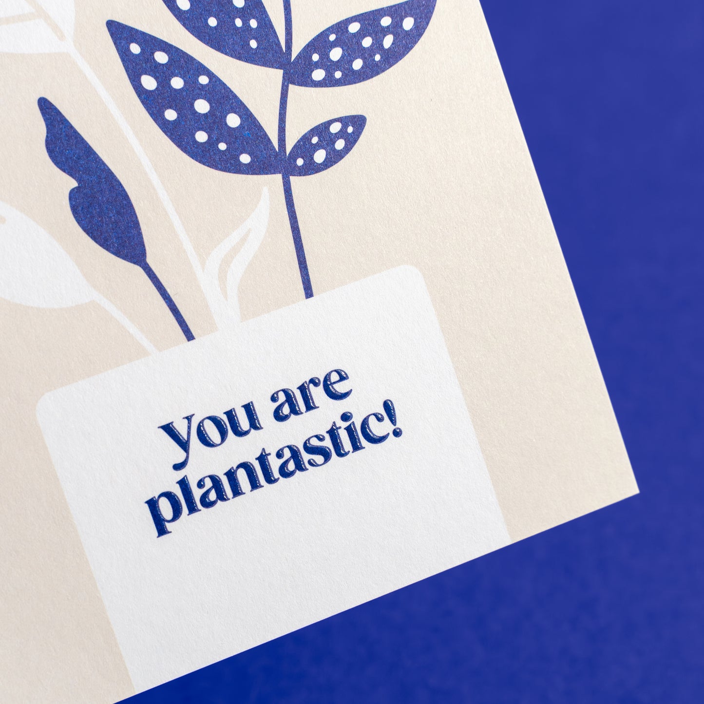 Grußkarte "Plantastic" mit Reliefdruck