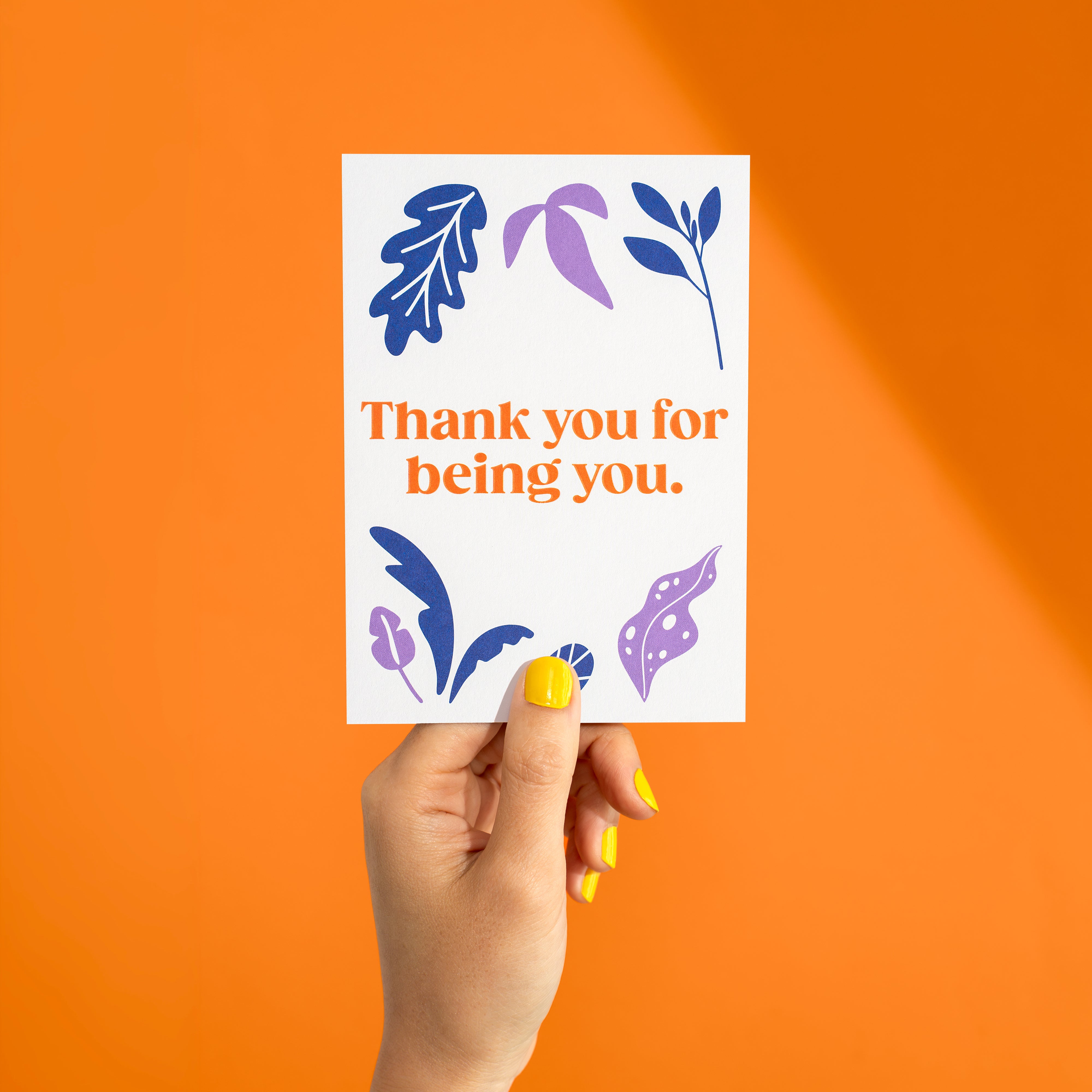 Grußkarte "Thank you" mit Reliefdruck