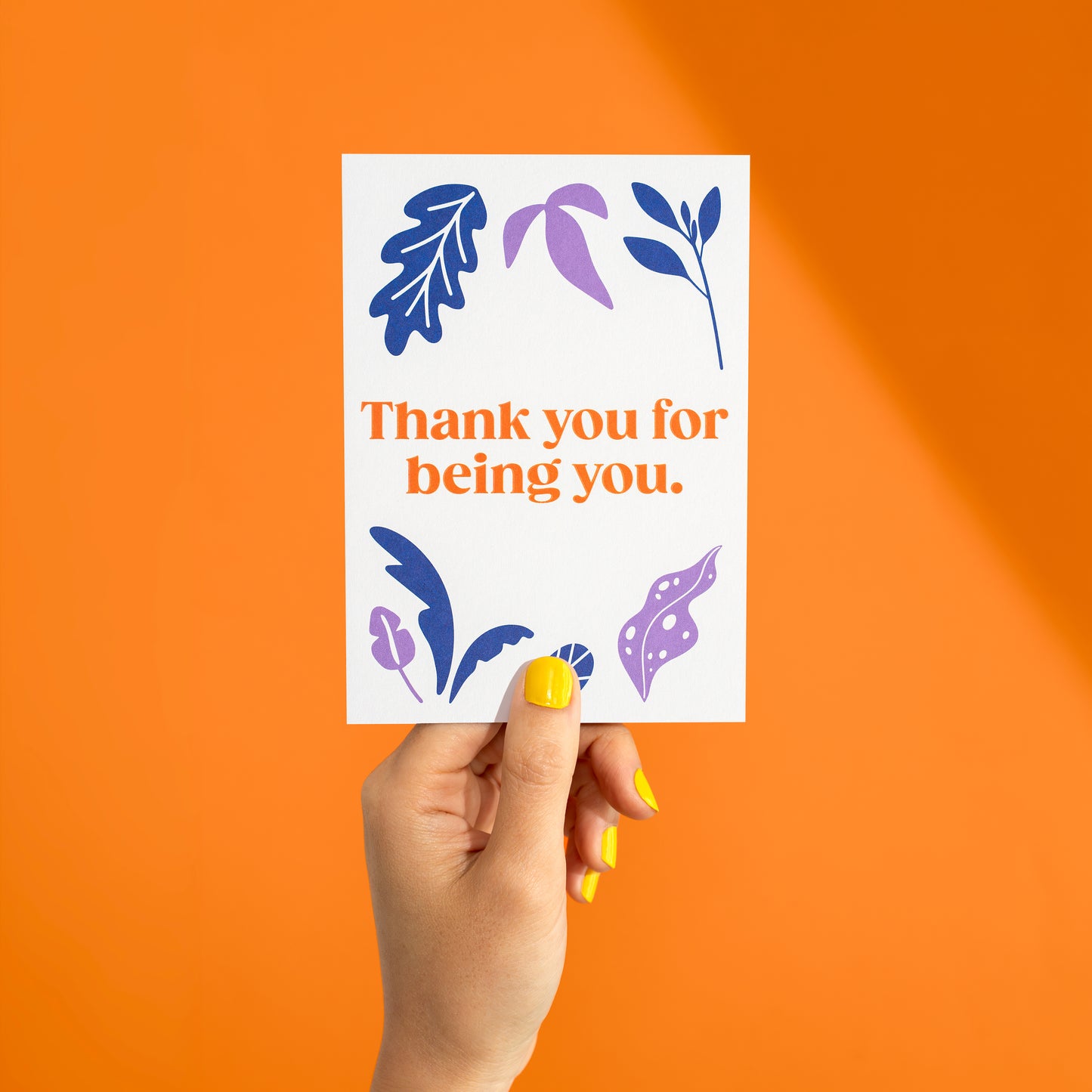 Grußkarte "Thank you" mit Reliefdruck