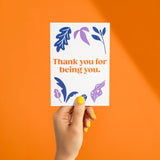 Grußkarte "Thank you" mit Reliefdruck