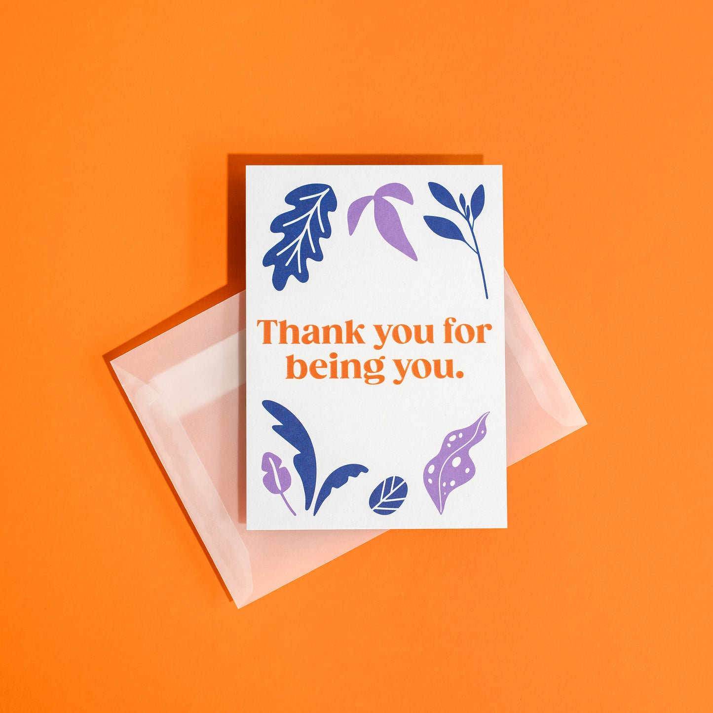 Grußkarte "Thank you" mit Reliefdruck