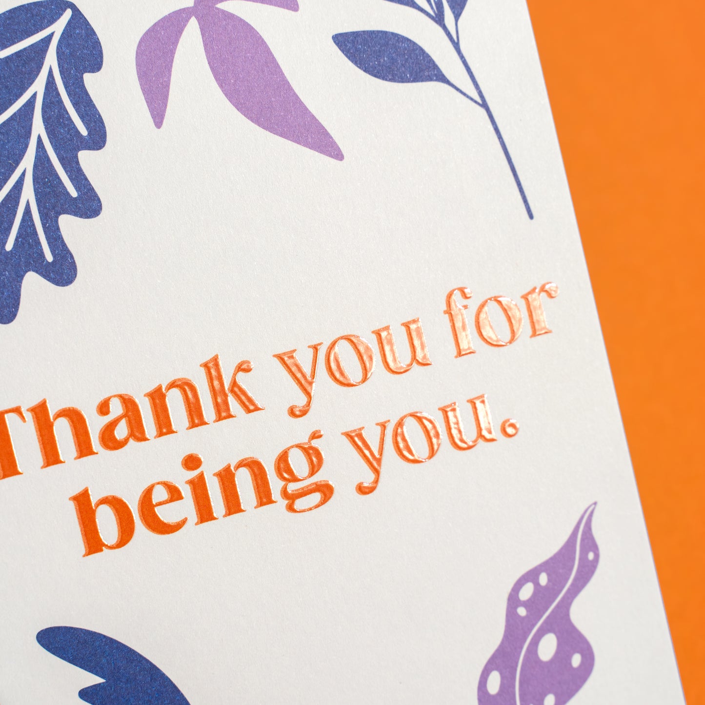 Grußkarte "Thank you" mit Reliefdruck