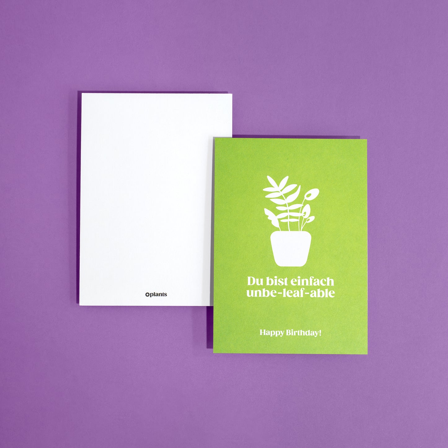 Grußkarte "Unbe-leaf-able" mit Reliefdruck