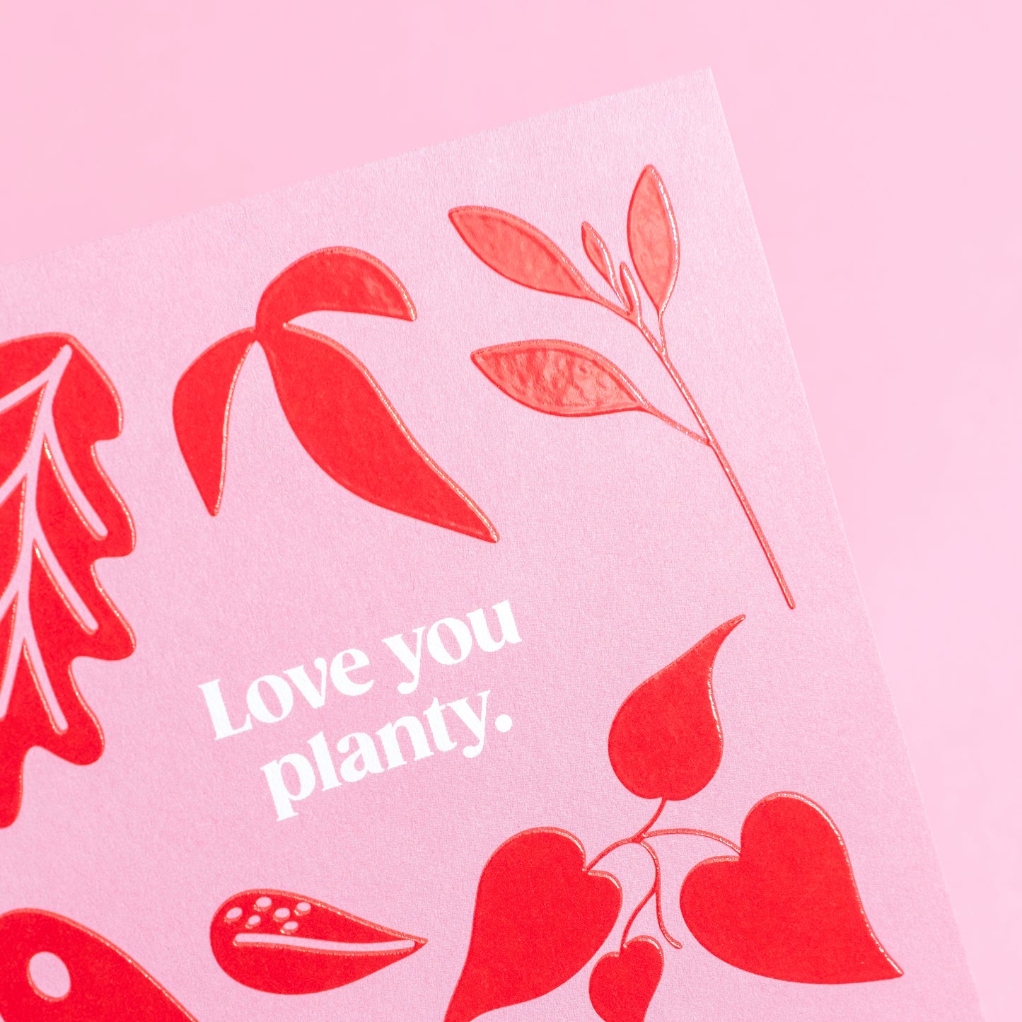 Grußkarte "Planty Love" mit Reliefdruck