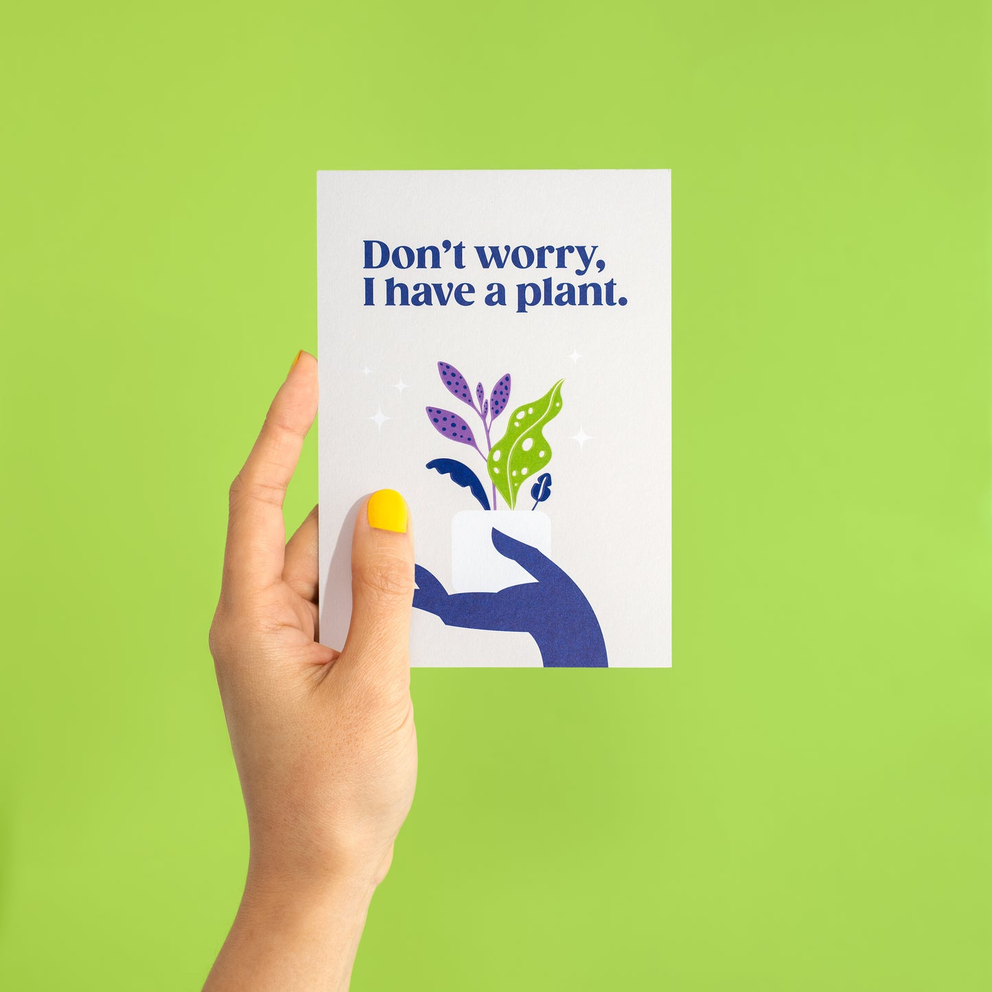 Grußkarte "Don’t Worry" mit Reliefdruck