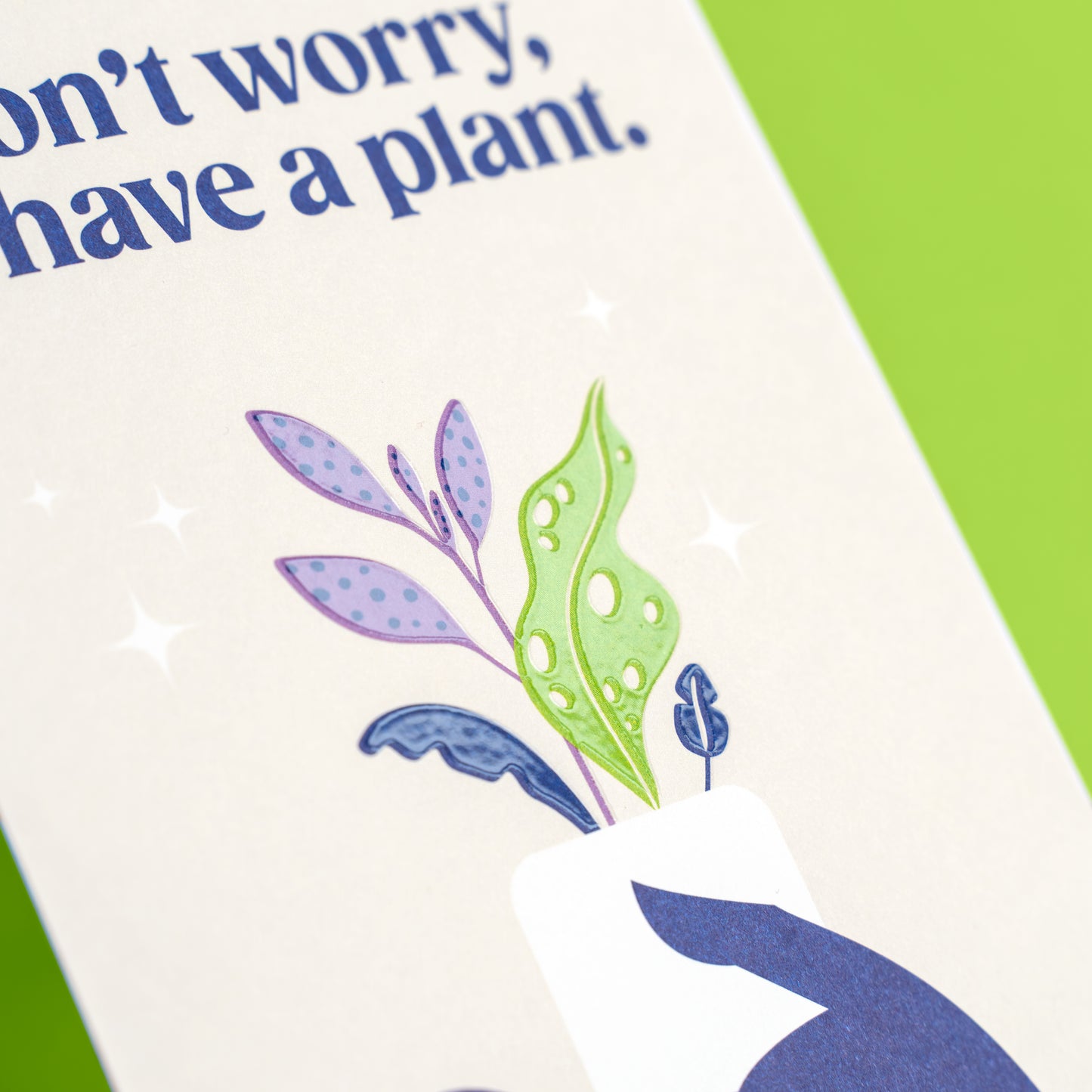 Grußkarte "Don’t Worry" mit Reliefdruck
